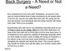 Back Surgery 