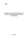 European Environmental Conferences for waste and water waste management from May to December 2010