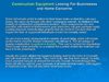 Construction Equipment Leasing For Businesses and Home Concerns.
