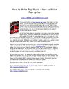 How to Write Rap Music - Learn to Write Rap Songs