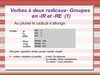 Présent de l'indicatif en français, la suite