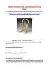 Childs Rocking Chair - The Benefits of Your Child Having One