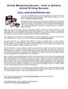Article Marketing Secrets - How to Achieve Article Writing Success