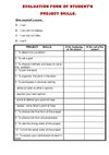 1. Evaluation form