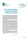 2010 : espoir de légère reprise économique mais pas de l'emploi (mars 2010)