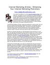 Internet Marketing Articles - Enhancing Your Internet Marketing Promotions