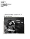 el suicidio en los adolecentes