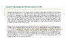 Issues Concerning the Preservation of Life
