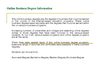 Online Business Degree Information