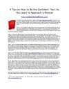 5 Tips on How to Be the Confident "You" As You Learn to Approach a Woman