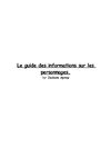 Infos sur les personnages.