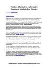 Tinnitus Alternative - Alternative Treatment Methods For Tinnitus