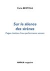 Carla BERTOLA_Sur le silence des sirènes