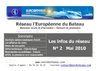 La newsletter N° 2 du réseau l'Européenne du Bateau