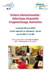 Culture informationnelle : didactique, dispositifs d'apprentissage, évaluation