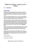 Children And Autism - Autism Cure For Children