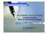 Ecrire un article scientifique