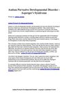 Autism Pervasive Developmental Disorder - Asperger's Syndrome