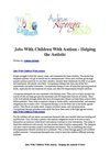 Jobs With Children With Autism - Helping the Autistic