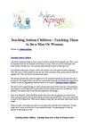 Teaching Autism Children - Teaching Them to Be a Man Or Woman