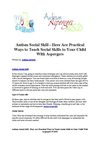 Autism Social Skill - Here Are Practical Ways to Teach Social Skills to Your Child With Aspergers