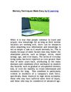Memory Techniques Made Easy by E Learning