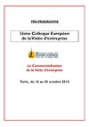 Pré-programme 3ème Colloque Européen de la Visite d'entreprise