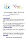 Inclusion Autistic Children - Autism and Inclusion at School