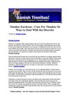 Tinnitus Eardrum - Cure For Tinnitus Or Ways to Deal With the Disorder