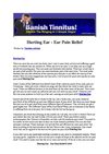 Hurting Ear - Ear Pain Relief