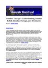 Tinnitus Therapy - Understanding Tinnitus Relief, Tinnitus Therapy, and Treatments