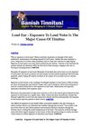 Loud Ear - Exposure To Loud Noise Is The Major Cause Of Tinnitus