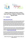 Children With Special Needs Articles - Sand and Water Table For Children With Special Needs
