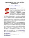 Free Slot Machine - How to win at Casino Slot Machines