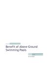 Benefit of Above Ground Swimming Pools