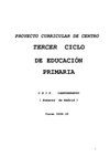 Proyecto Curricular 3er Ciclo Educación Primaria