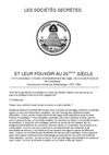 Occultisme et sociétés secrètes