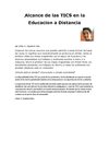 Alcance de las TICS en la Educacion a Distancia