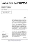 La Lettre de l'OPMA n°28 - Avril 2010