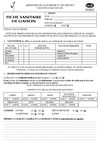 Fiche sanitaire
