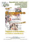 XVème congrès du SNPTAS CGT - document d'orientation
