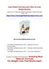 Lose Weight Fast Naturally