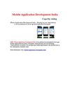 Mobile Application Development, Windows Mobile, J2ME, Android, iPhone, JAVA, Mobile Application Programming, Symbian,...