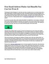 Free Email Address Finder And Benefits You Can Get From It
