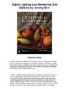 Digital Lighting and Rendering 2nd Edition by Jeremy Birn - Excellent Introduction To Lighting