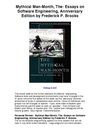 Mythical Man Month The Essays on Software Engineering Anniversary Edition by Frederick P Brooks - Managment Of...