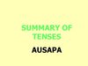 REVIEW OF TENSES (TIEMPOS)