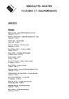 Liste de nouveautés section adultes, les silos, médiathèque de Chaumont juin 2010