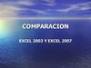 POWER POINT COMPARACION EXCEL 2003 Y EXCEL 2007