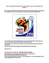 Watch The FIFA World Cup 2010 Online For Free